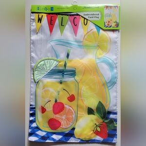 Embroidered Garden Yard Flag Welcome Lemonade